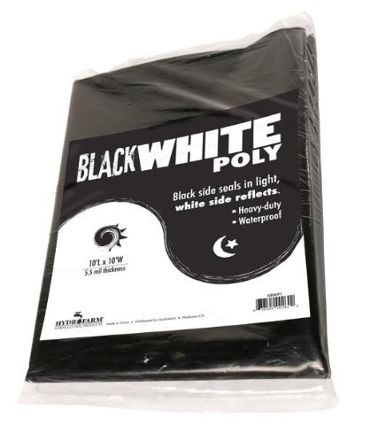 Plástico Poly 10&#39;x10&#39; Blanco/Negro